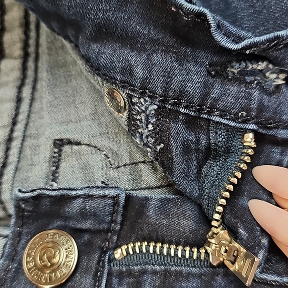 TRUE RELIGION WORLD TOUR CASEY LOW-RISE SKINNY JEANS *PUCKERING* - Picture 9 of 15